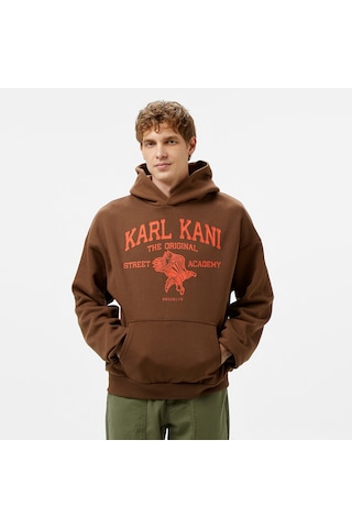 Karl Kani Kani Street Academy Os Erkek Kahverengi Hoodie Düz Km243-005 Kahverengi
