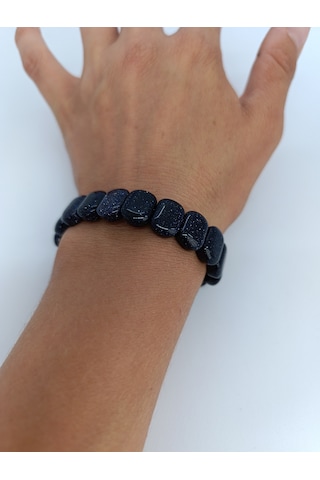 Yıldız Taşı Bileklik / Doğaltaş Unisex Bileklik-1081 Lacivert