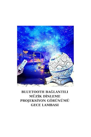 Vexor Dinozor Yumurtası Gece Masa Lambası Bluetooth Hoparlör 14 Renk Seçeneği