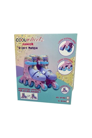 31-34 Ayarlı 2 İn 1 Otomatik Alıştırma Olan Paten 7589 Pembe