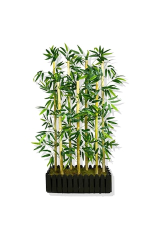 Cihan Çiçekçilik Bambu Seperatör 7 Adet Bambu Yoğun Yaprak 120 Cm 54x20x120 Yeşil
