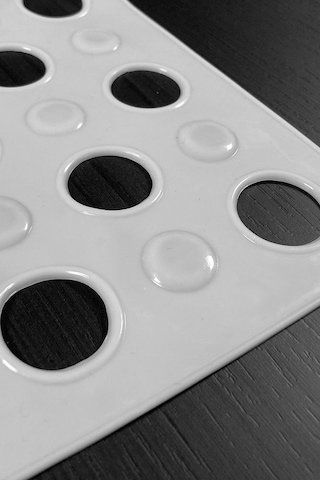 Banyo Paspası Beyaz Silikon Kaymaz Vakumlu Duş Paspası 1