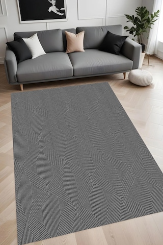 Rovigo Home Dijital Baskı Yıkanabilir Kaymaz Taban Salon Halısı Ve Yolluk Rv060-fnl333 Gri