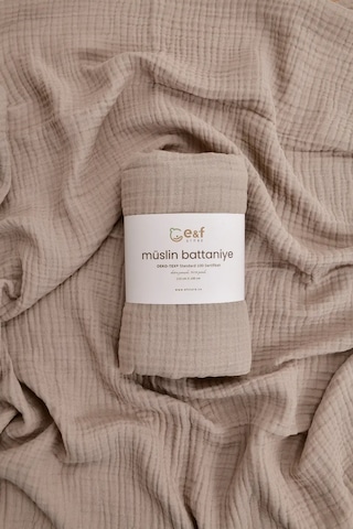 E&f Store 4 Katlı Organik Müslin Bebek Battaniyesi - Kapiçino Kahverengi