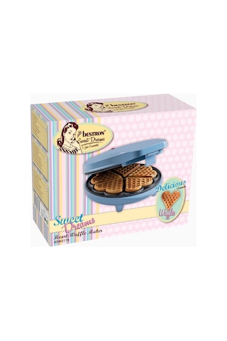 Bestron Retro 700 W Kalp Şeklinde Waffle Makinesi