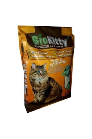 Biokitty Aloevera Kokulu Tozsuz İnce Taneli Topaklanan Kedi Kumu 10 L