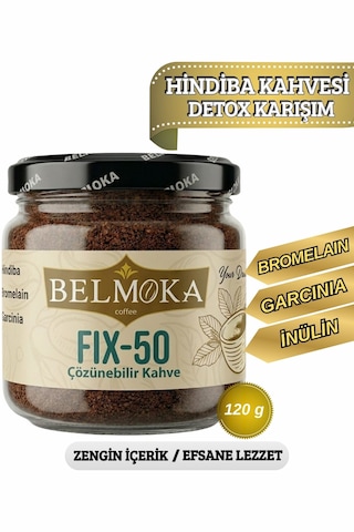Detox Seti Fix-50 Hindiba Kahvesi 120 G - Bromelain Ve İnülin Katkılı Türk Kahvesi 100 G Çözünebilir