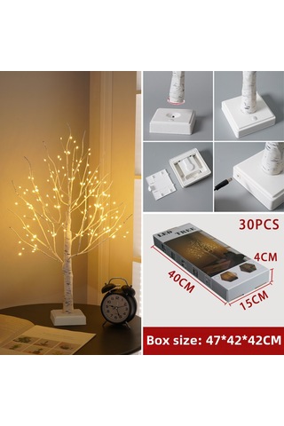 Reedark 60cm 144led Isınma Işık Ağaç Lambası, Usb+pil Çift Kullanim, Zamanlayıcı Ve Sürekli Açık Fonksiyonlarıyla Noel, Paskalya Ve Parti Dekorasyonu Diğer