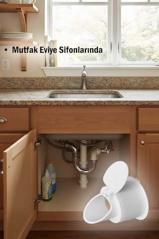 Muffmatik Silikon Çekvalf Gider Tıkacı Koku Böcek Önleyici Evye Makine Kapak 8 cm