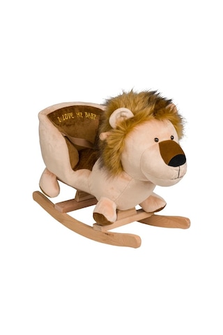 Eğitici Peluş Sallanan At Ahşap Sallanan At Aslan
