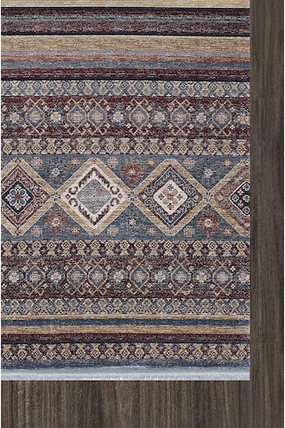 Artemis Halı Bella 06476e Lacivert Terra Bohem Retro Tarz İpek Halı