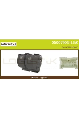Cam Açma Düğmesi - Dacia Sandero - Hellux-pra700101