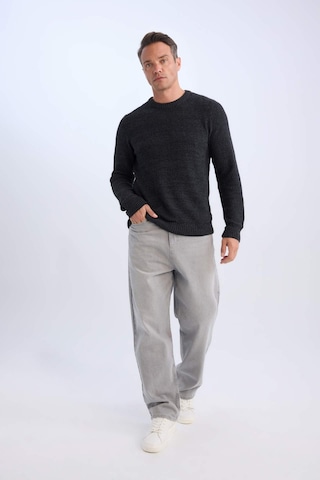 Defacto Standart Fit Normal Kesim Bisiklet Yaka Dokulu Basic Düz Triko Kazak R1175AZ24WNAR4 Antrasit