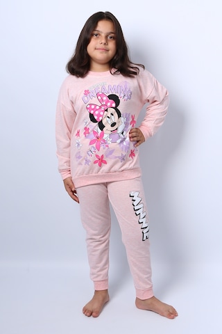Kız Çocuk Eşofman Takımı Minnie Mouse Baskılı C63 Pembe