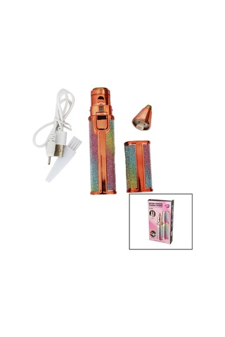 2ın1 Başlı - Simli - Ruj Model - Usb Şarjlı Yanak - Burun Tüy Alma Makinesi Timya/go1395 198004