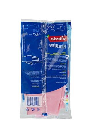 Duyarlı Temizlik Eldiveni - %100 Doğal Lateks, S Boy 50 x 22