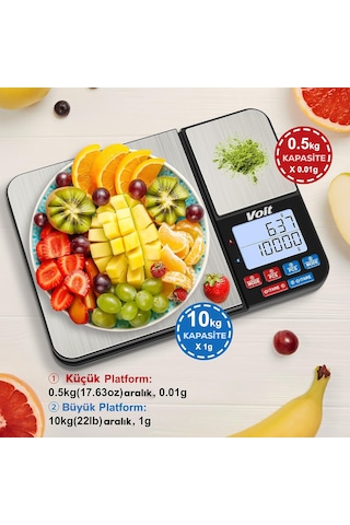 Voit Sc21 Hassas Mutfak Terazisi-lcd Ekranlı Dijital Tartı