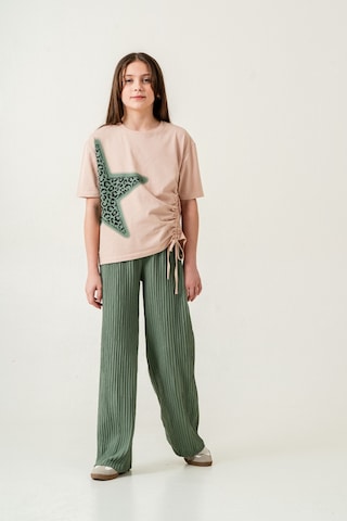 Kız Çocuk Mıu Taşlı İkili Dokuma Takım 7276 Vizon