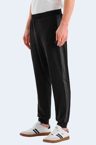 Slazenger Raluca Erkek Fermuar Cepli Dar Paça Siyah Eşofman Altı