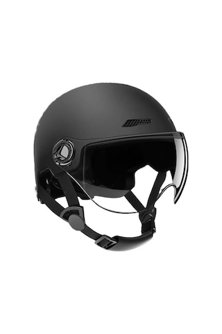 Shineyee Ebedi Şans Yaz Unisex Elektrikli Motosiklet Kaskı Siyah, Açık Tip Güvenlik