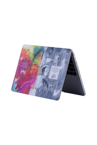 Macbook Air Kılıf 13.6 İnç M2 M3 M4 M5 Uyumlu Brain Tasarım Tpu Sert Kapak İnce Hafif Darbe Koruma Beyaz