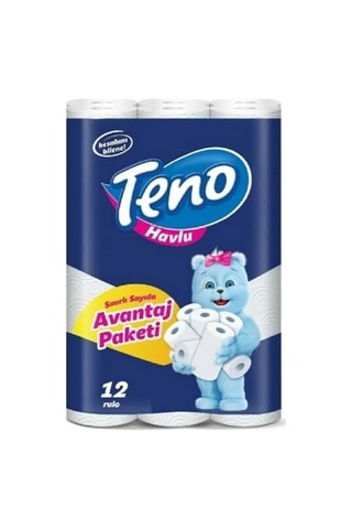 Havlu Avantaj Paketi - 12 Adet, Ekonomik Ve Pratik Açık Gri