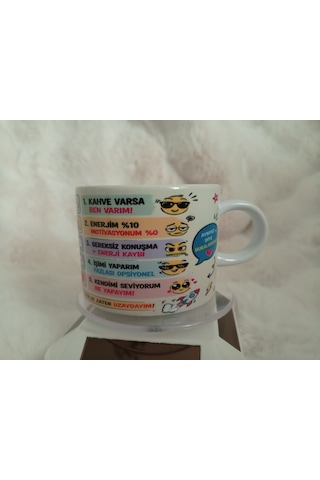 Özel Tasarım Motto Fincan6 Beyaz