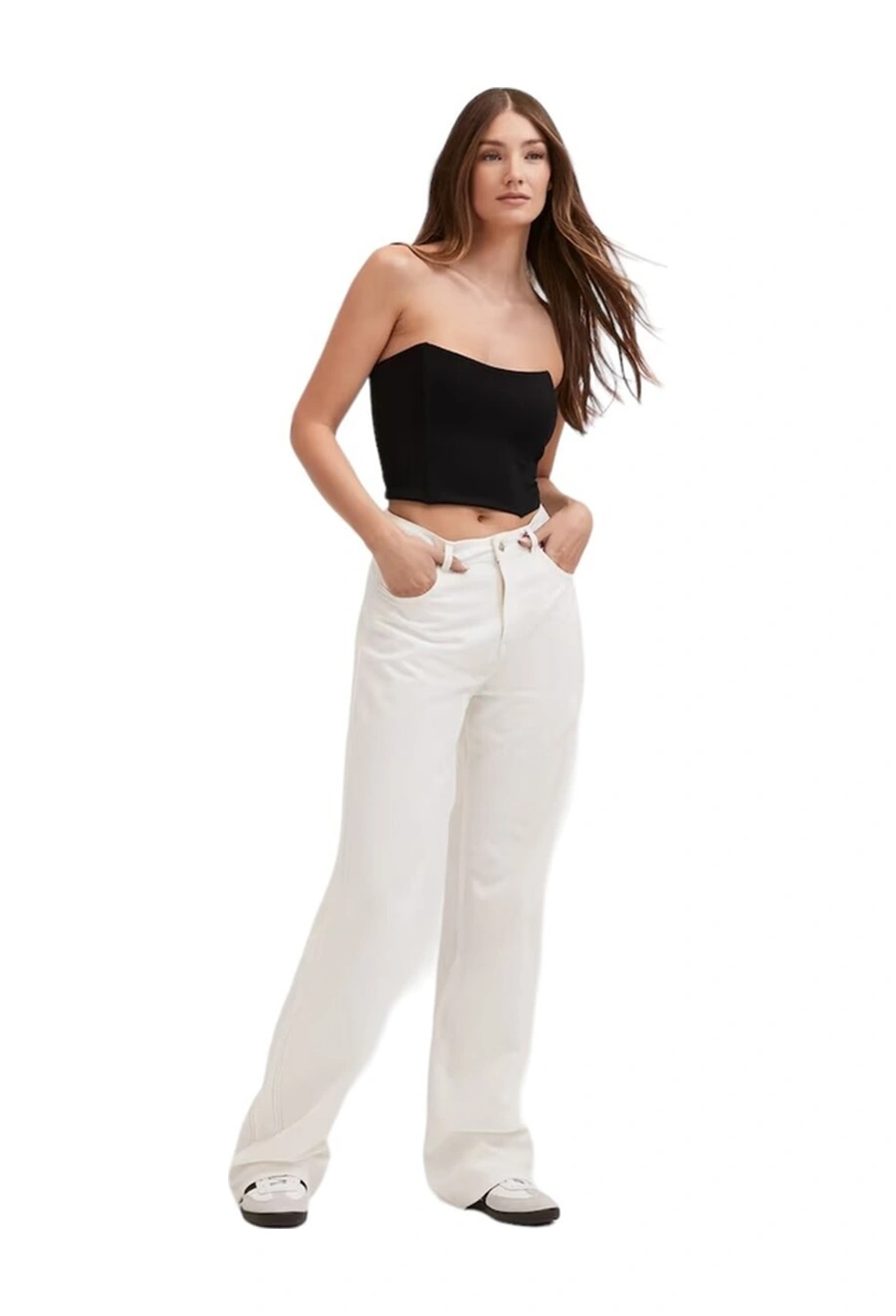 Mamayaga Kadın Straplez Korse Etkili Spor Şık Croptop Büstiyer Siyah