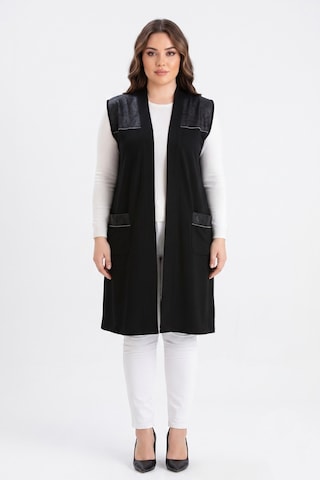 Wearon Kadın Düğmesiz Cepli Modelli Yelek 54050 Bgl-st05663 Siyah