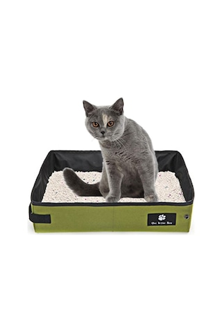 Seyahat Kedi Çöp Kutusu Katlanabilir Taşınabilir Kedi Tuvalet Katlanabilir Su Geçirmez Pet Kedi Banyo Basit Şık Kedi Çöp Tavası Kedi Ve Diğer Küçük Hayvan İçin Diğer