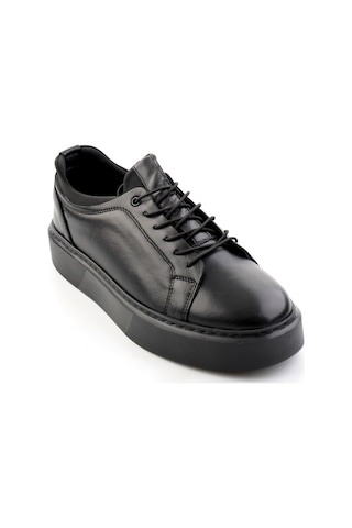 Bambi Siyah Napa Hakiki Deri Erkek Sneaker E01803410843