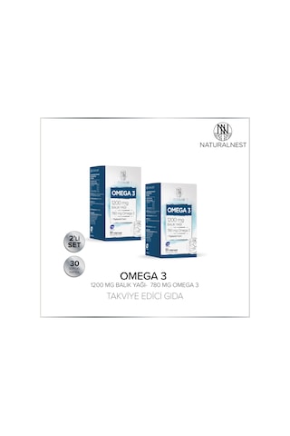 Naturalnest Omega 3 Balık Yağı 1200 Mg 60 Kapsül 2 Kutu