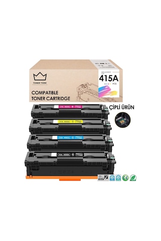 Hp 415a Uyumlu Toner Set - Çipli / W2030a / W2031a / W2032a / W2033a/ M455 / M480 / M454 / M478 / M479