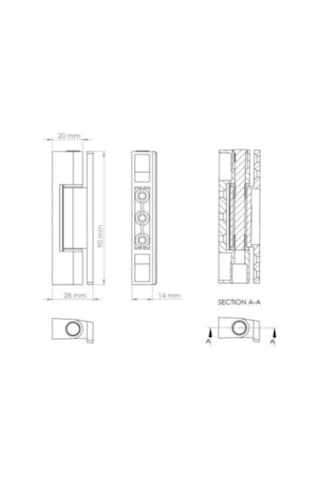 90 Mm Antrasit Pvc Kapı Menteşe