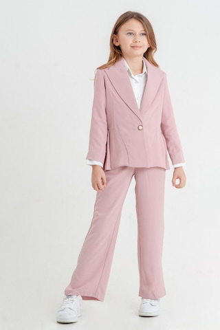 Kız Çocuk Piliseli Üçlü Kız Takım 4409 Pembe