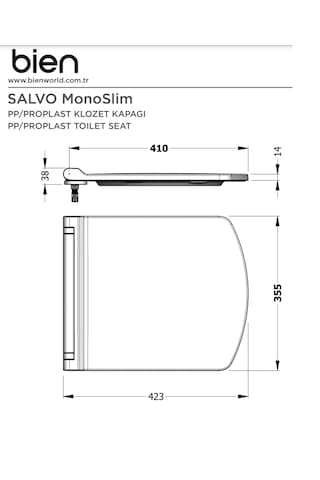Salvo Monoslim Proplast Yavaş Kapanan Klozet Kapağı
