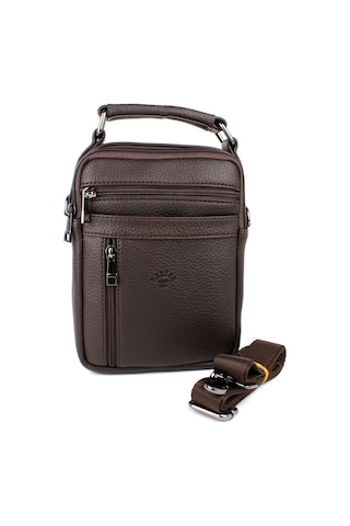 Erkek Kahverengi Omuz Askılı Çok Bölmeli El Ve Omuz Çantası Kahverengi