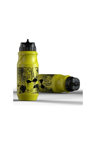 Enlee 650 Ml Dağ Bisikleti Su Şişesi Bpa Içermez Fda Sertifikası Olmadan - Güzel Kız/Sarı