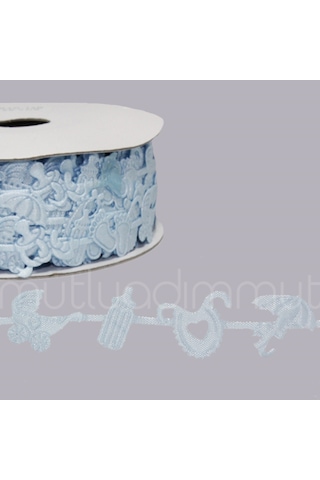Mutluadim 2Cm X 22,5Metre Sıra Sıra Bebek Desenli Kurdela