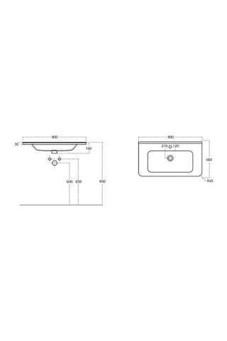 Sanovit Urban 80 CM Konsollu Lavabo Beyaz