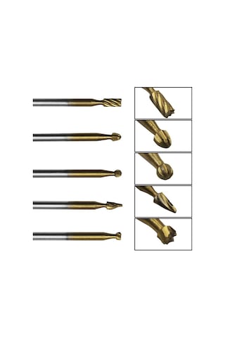 10 Parça Hss Titanyum Ahşap İçin Freze Uç Seti Mini Gravür Makina