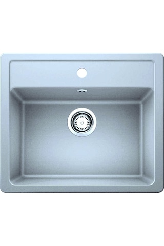 Simpex Tek Göz Tezgah Üstü&tezgaha Sıfır Uyumlu Metalik Gri 58x50cm