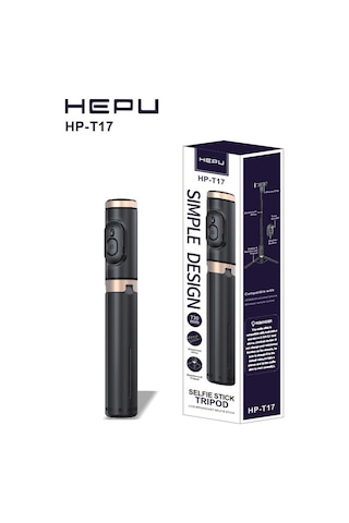 Hepu Hp T17 Bluetooth,kumanda Özellikli Ayarlanabilir Uzunluk Stabil Selfi Çubuğu 73 Cm