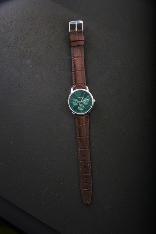 Hakiki Deri 18mm Akıllı Pimli Saat Kordonu Koyu Kahverengi