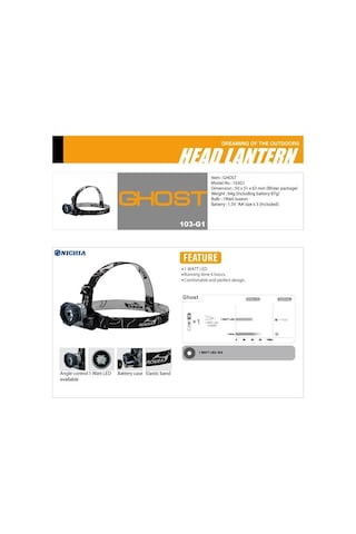 Kovea Ghost Kafa Lambası Siyah