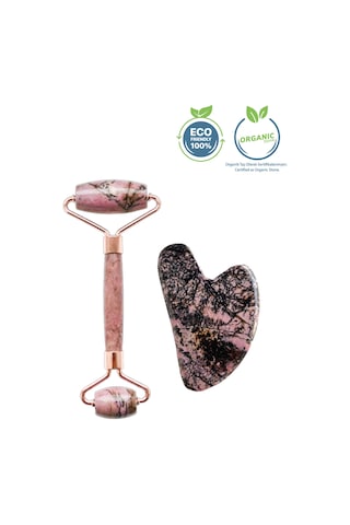 Seay Rodonit Taşı Face Roller Ve Gua Sha Yüz Masaj Aleti