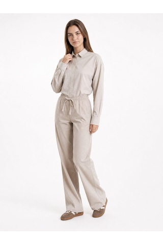 LOFT Straight Fit Kadın Pantolon Light Beige