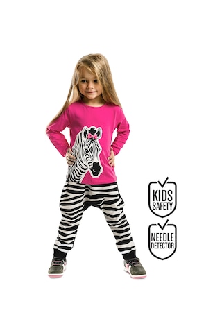 Zebra Fashion Kız Çocuk Kışlık T-shirt Pantolon Takım