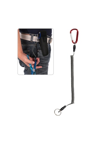 Jeehugo Kırmızı Çelik Esnek Olta Koruması - Genişletilebilir 135cm, Dış Mekan Balıkçılığı İçin Elverişli Kanca Klipsi