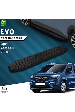 S-dizayn Opel Combo E Evo Siyah Yan Basamak 203 Cm 2018 Üzeri